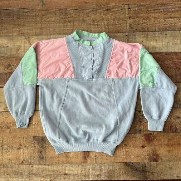 Lady Madeira Tops - Vintage 90's color block Lady Madeira casual isle pull over sweatshirt -S